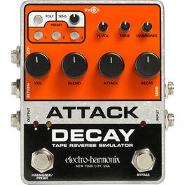 Harmonix - Attack Decay Tape Reverse Simulator Pedal ATTACK DECAY - Multicolor