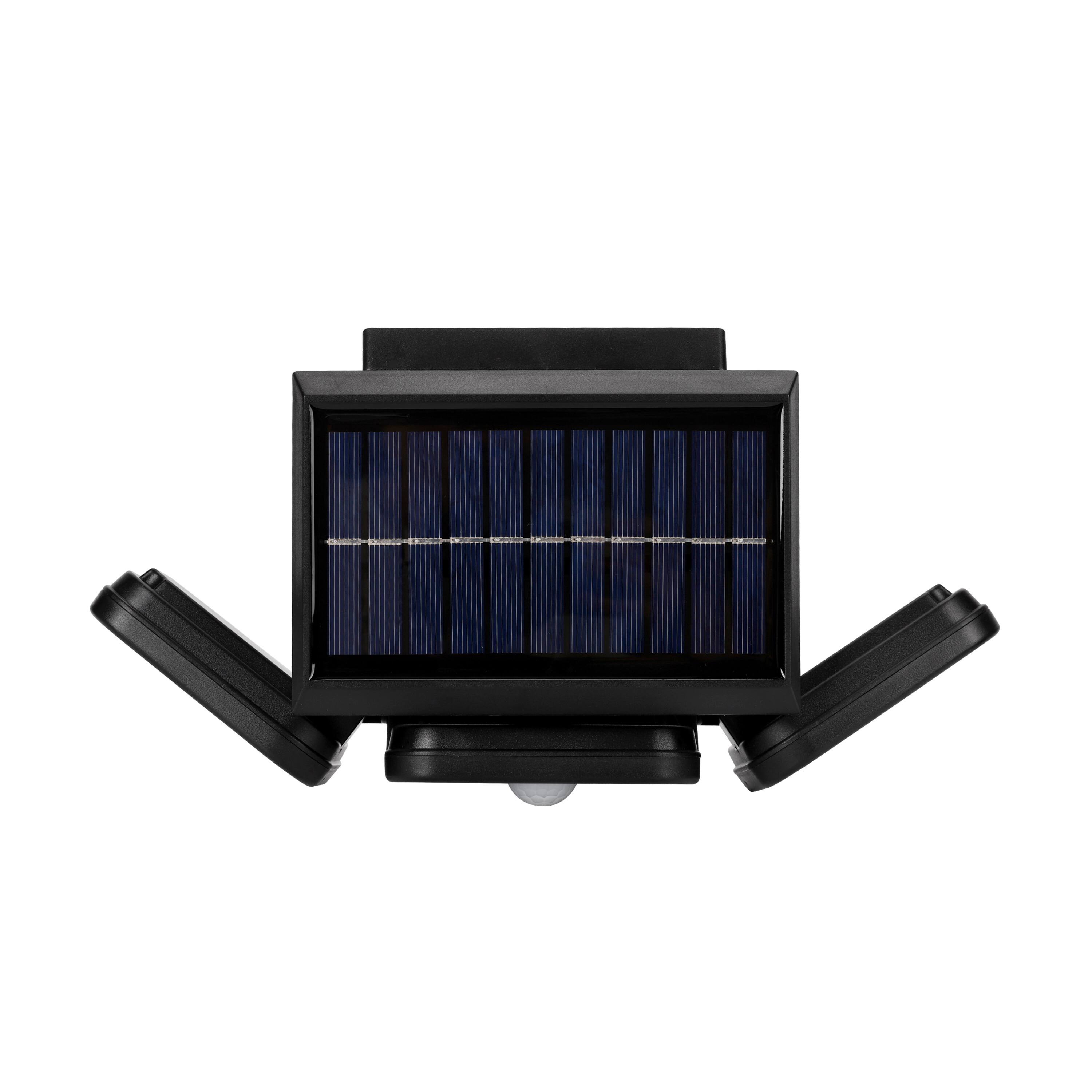 Alt View 5. Techko Maid - Solar Security Flood Light with Motion Sensor - Black.