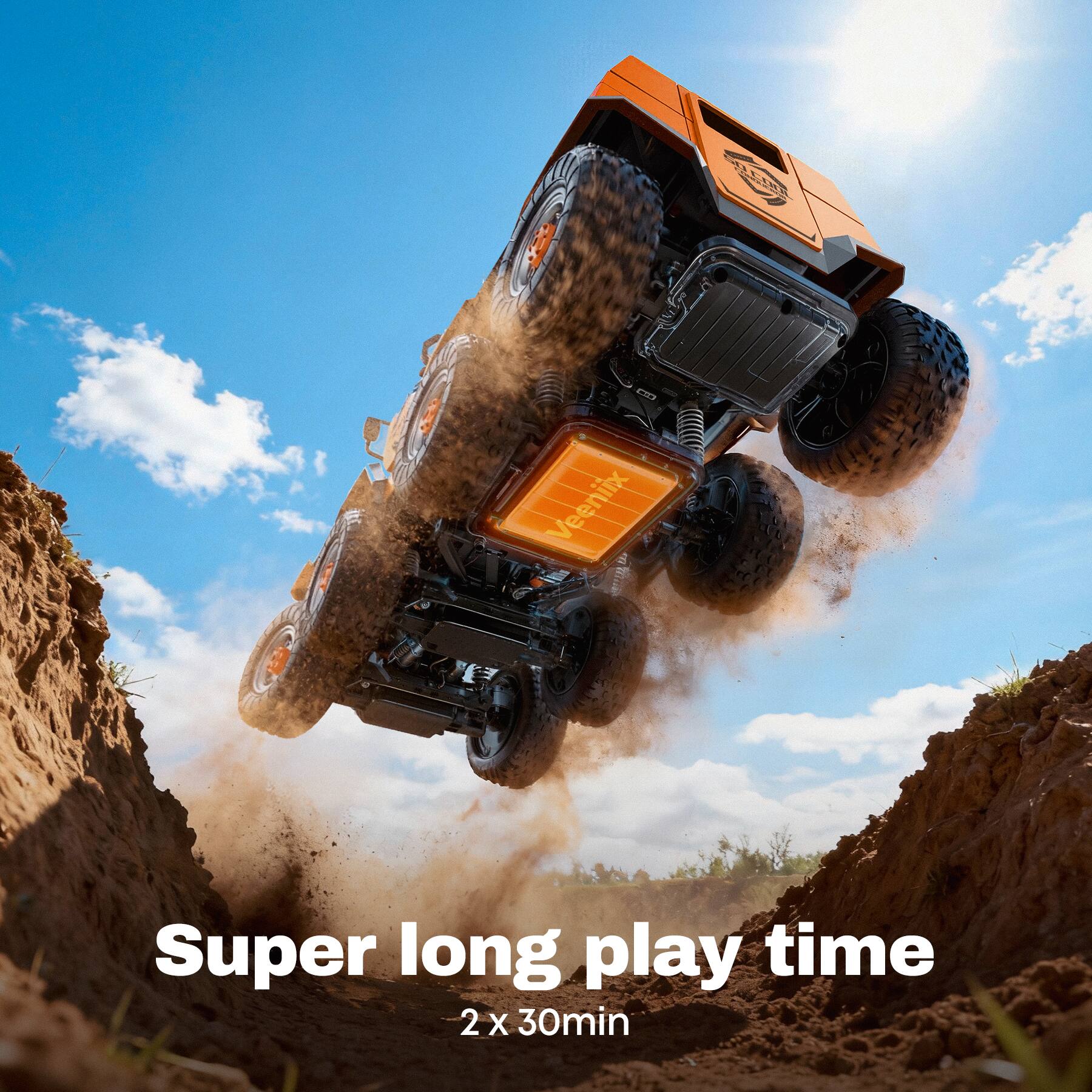 Super long play time  
2 x 30min