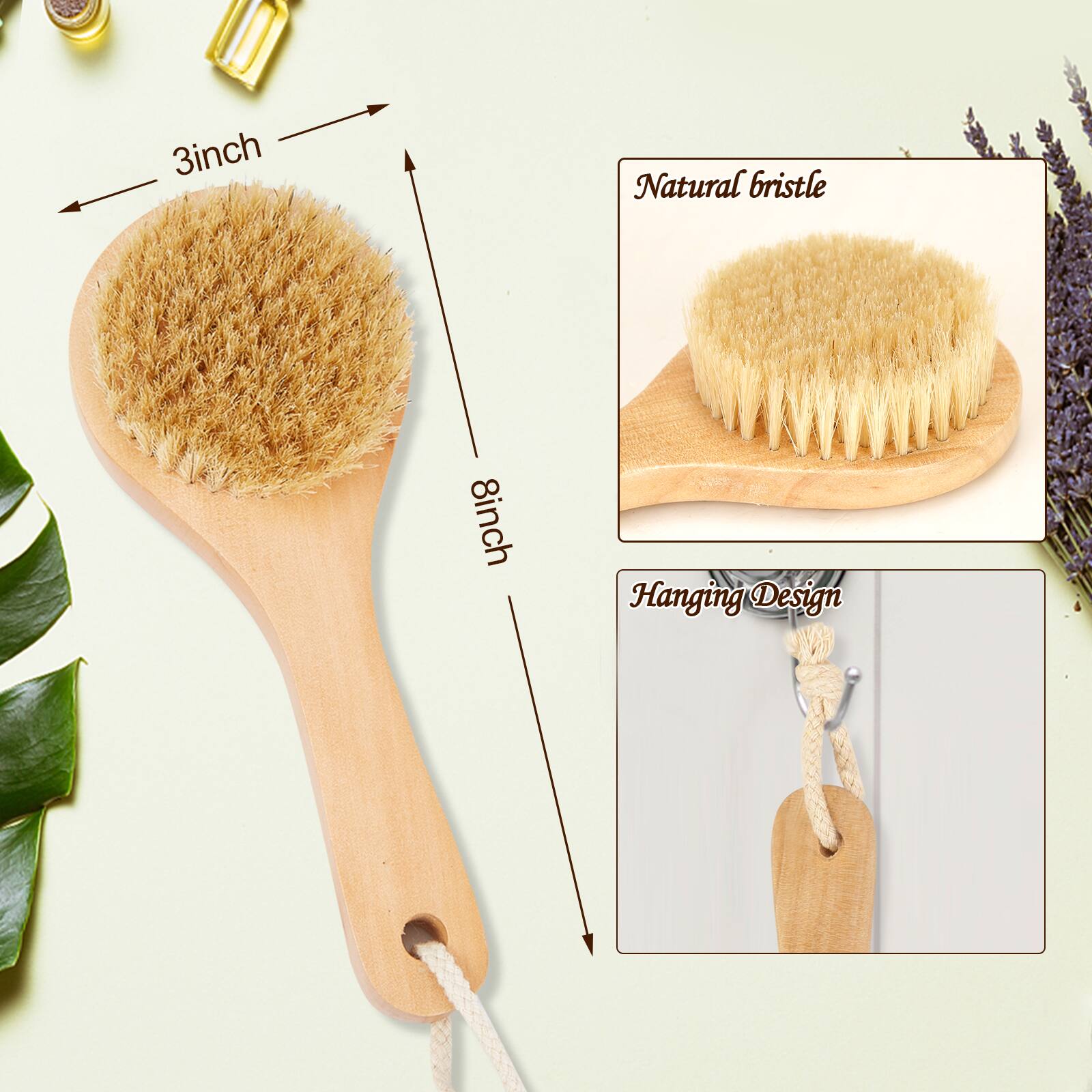 3inch, Natural bristle, Hanging Design