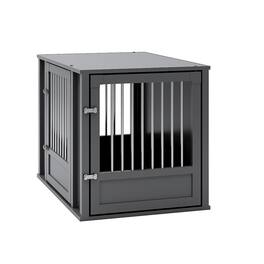 New Age Pet - Durable ECOFLEX Medium Dog Crate with Flexible Door Placement in Black