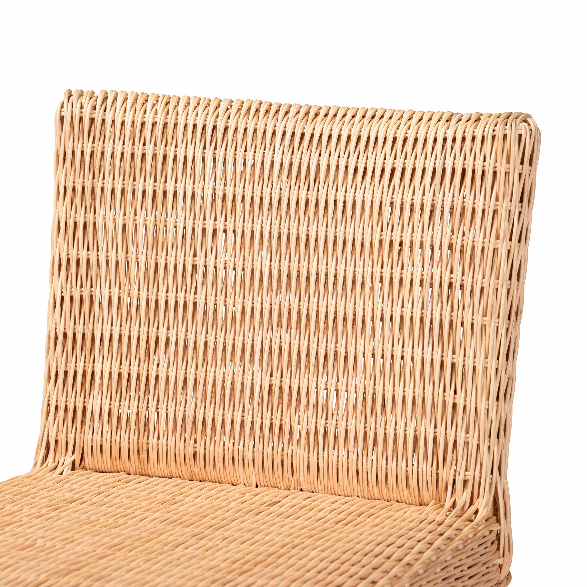 Alt View 1. bali & pari - Athena Modern and Contemporary Natural Finished Rattan Counter Stool - Natural.