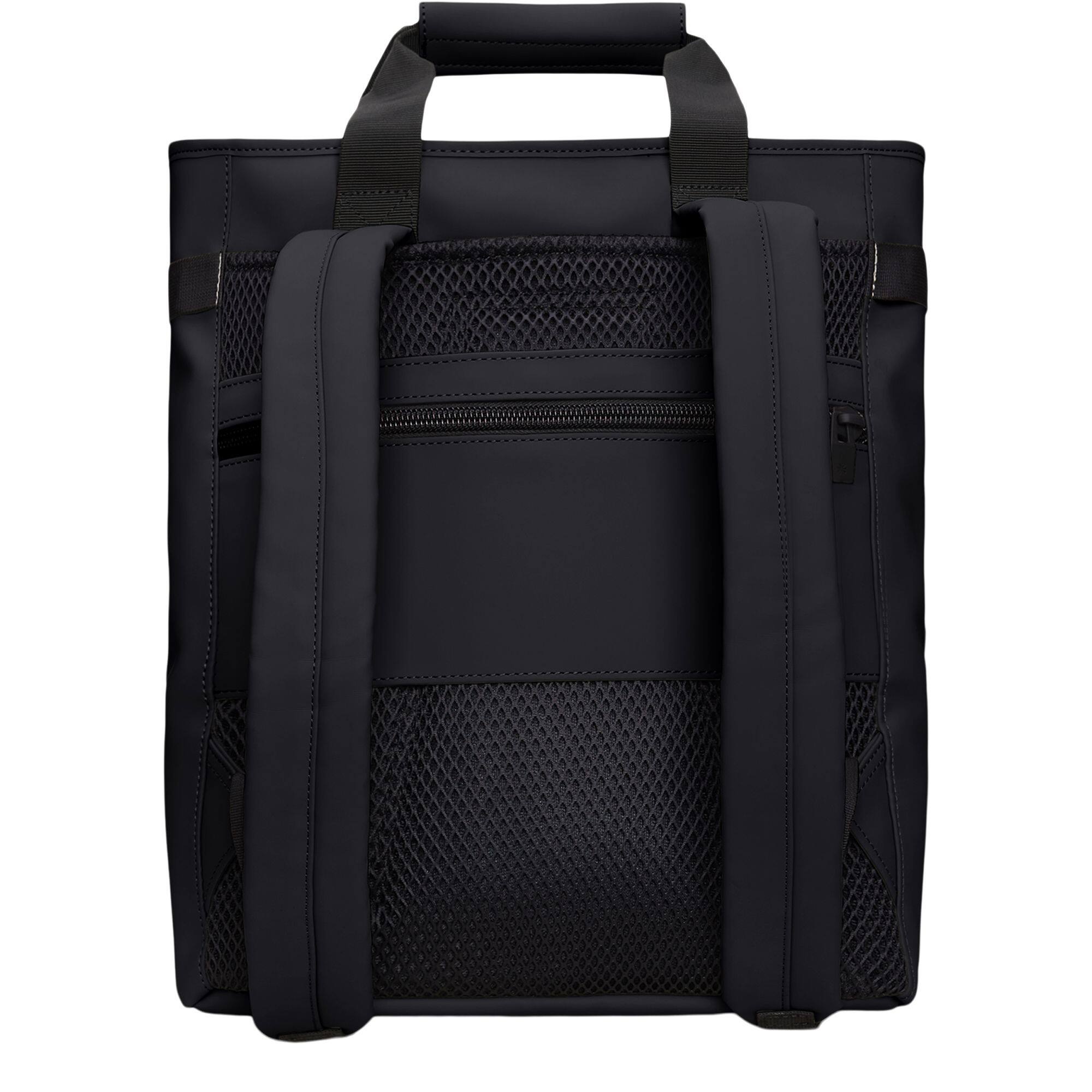 Angle. RAINS - Texel Tote Backpack - Black.