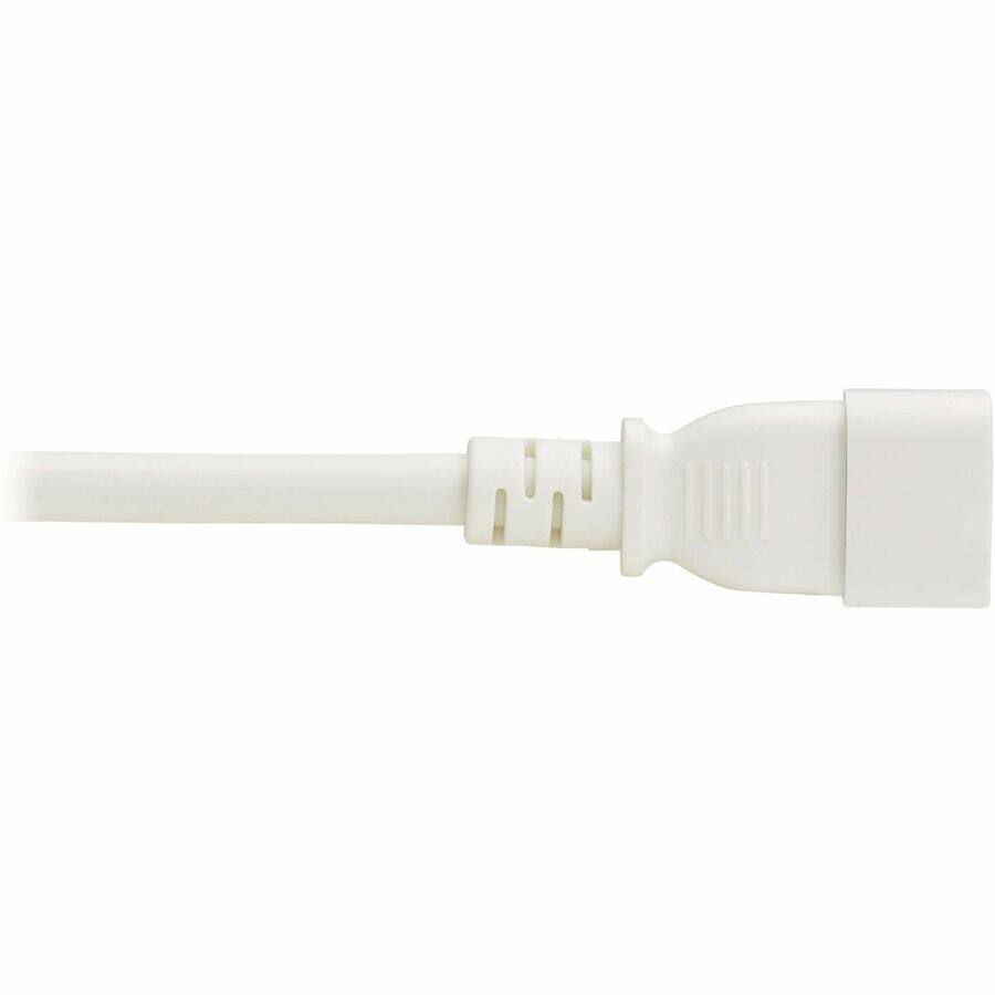 Alt View 4. Tripp Lite - Eaton Tripp Lite Series Power Cord, C14 to C21 - Heavy-Duty, 15A, 250V, 14 AWG, 3 ft. (0.9 m), White - For Computer - White.