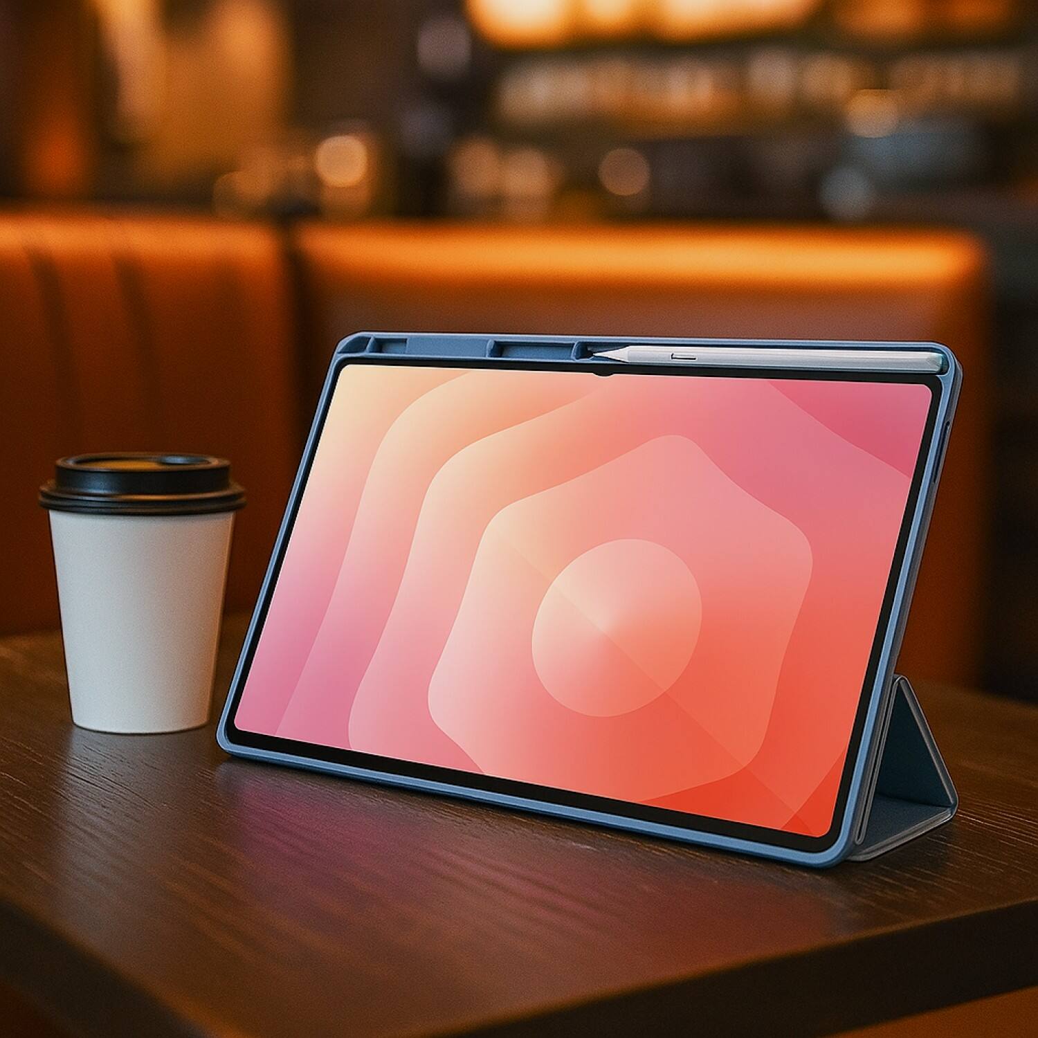 Alt View 2. SaharaCase - Samsung Galaxy Tab S11 Ultra Folio Case | Transparent Back | Slim & Durable | Venture Series - Orchid Purple.