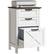Front. Homcom - File Cabinet with 3 Drawers, Rustic Farmhouse Office Storage Cabinet for A4, Letter Size - White.