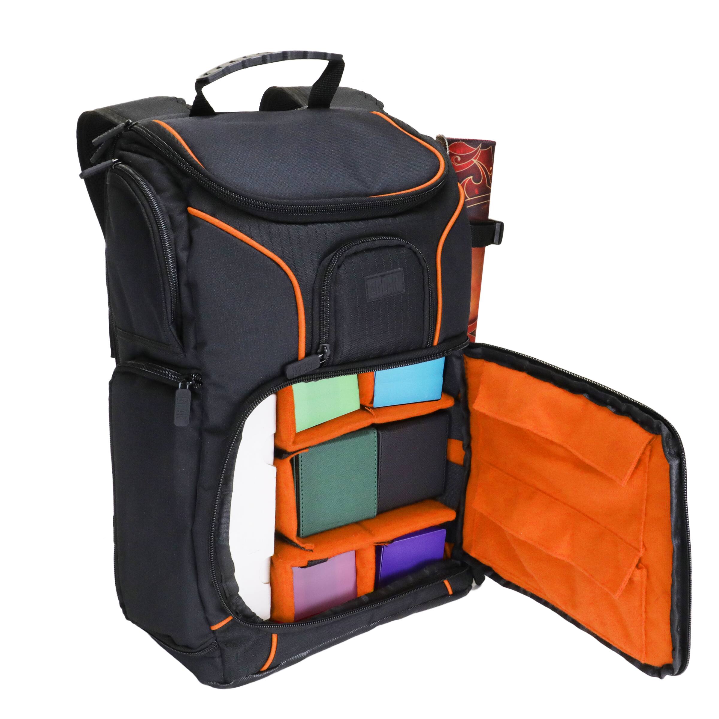Alt View 7. USA Gear - USA Gear Magic the Gathering Backpack with Customizable Interior (Orange) - Orange.