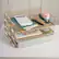 Alt View 11. Martha Stewart - Ryder Steel Mesh 3 Tier Stackable Desktop Organizer - Gold.