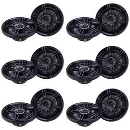 Crunch - CS-653 300 Watts 6.5-Inch 3-Way 4 Ohms Steel Basket CS Speakers (12 Pack) - Black