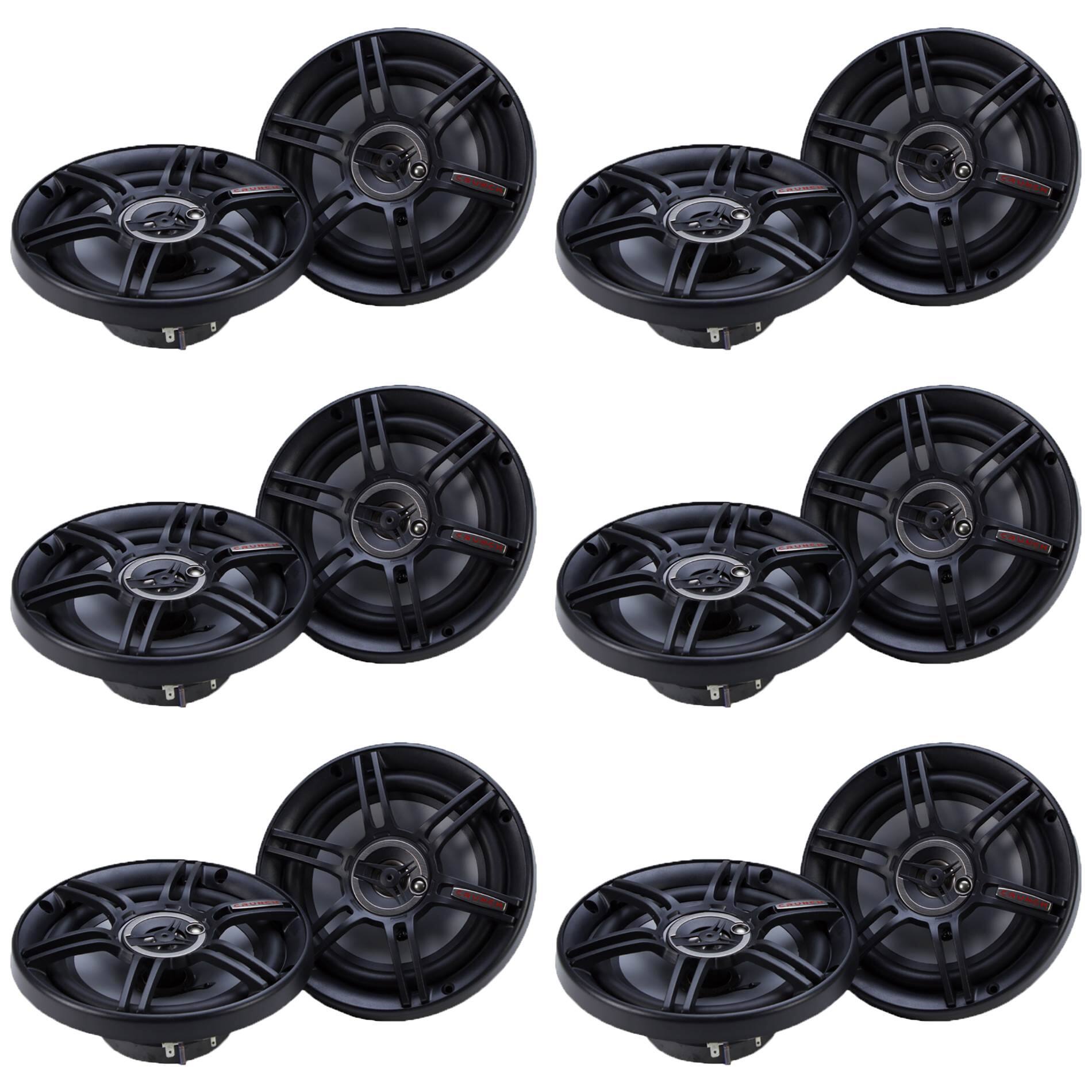 Front. Crunch - Crunch CS-653 300 Watts 6.5-Inch 3-Way 4 Ohms Steel Basket CS Speakers (12 Pack) - Black.