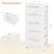 The dimensions of the dresser are 13 inches in height, 16 inches in width, and 6.5 inches in depth. The dresser has a total of 11 drawers, with each drawer being 6 inches in width.