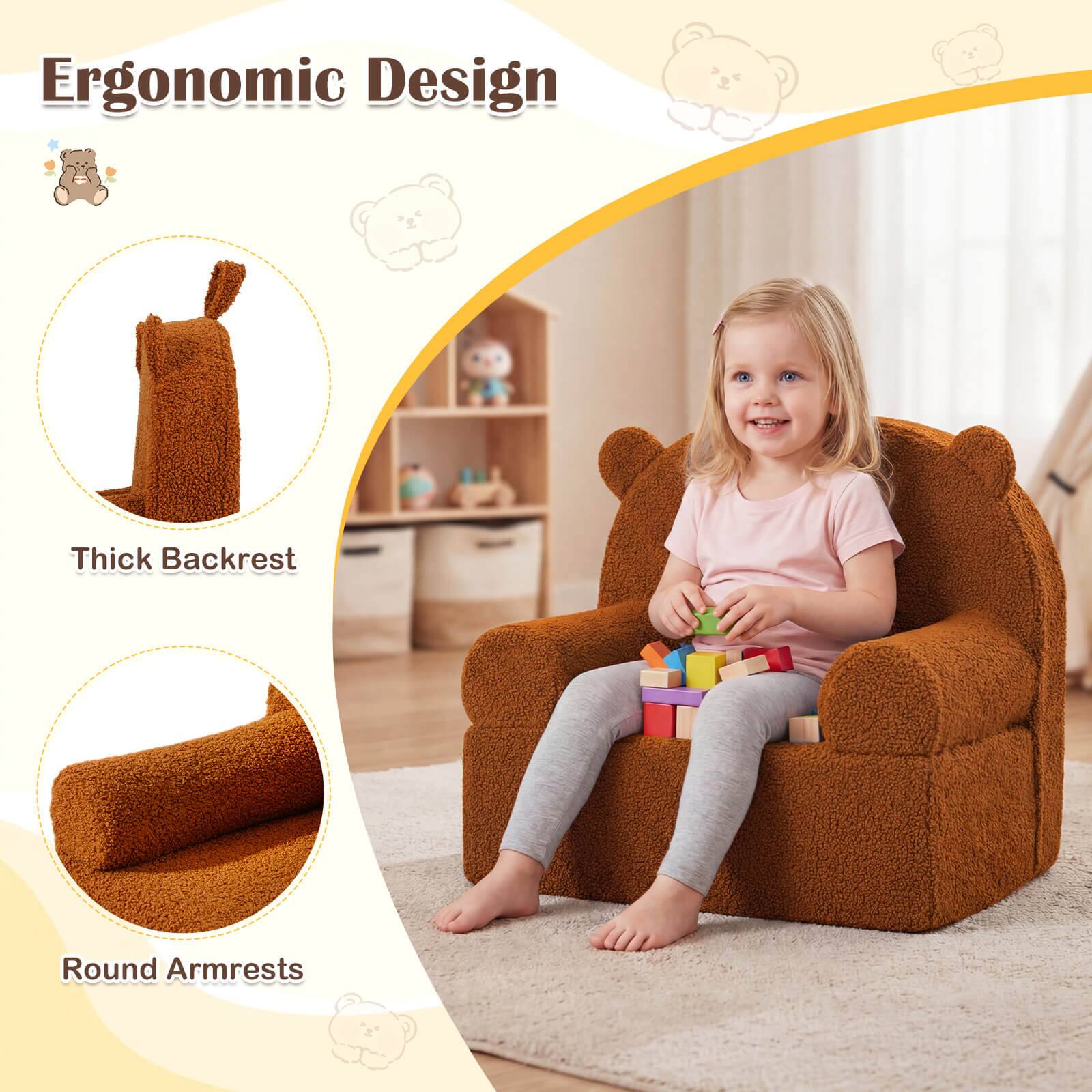 Ergonomic Design  
Thick Backrest  
Round Armrests