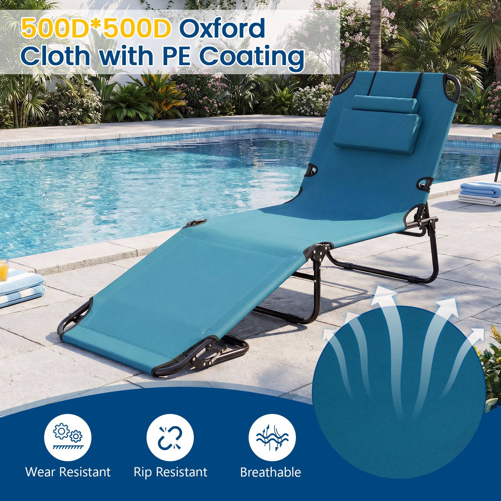 500D*500D Oxford Cloth with PE Coating  
Wear Resistant  
Rip Resistant  
Breathable