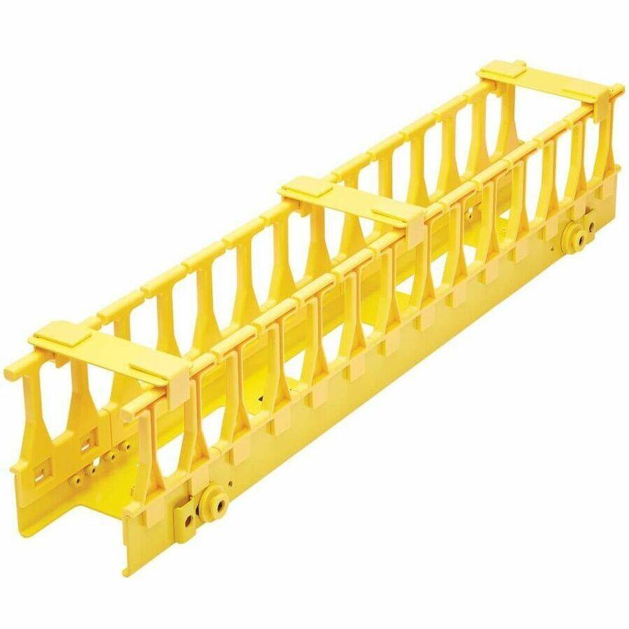 Alt View 7. Tripp Lite - VERTICAL CABLE MANAGER YELLOW HIGH-CAPACITY DOUBLE FINGER DUCT - Yellow.