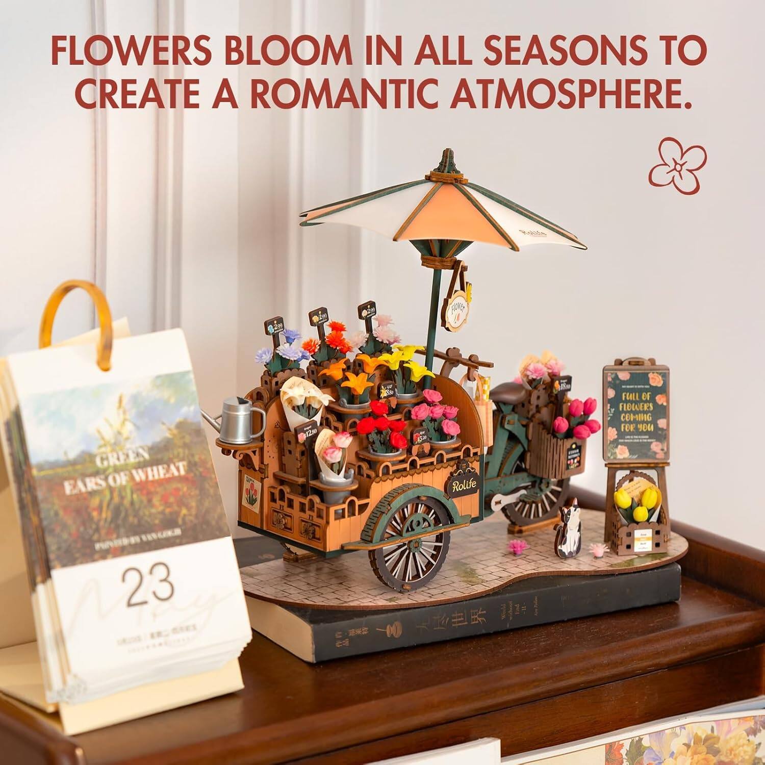 FLOWERS BLOOM IN ALL SEASONS TO CREATE A ROMANTIC ATMOSPHERE.

GREEN EARS OF WHEAT

FULL OF FIDILERS COMING FOR YOU

23