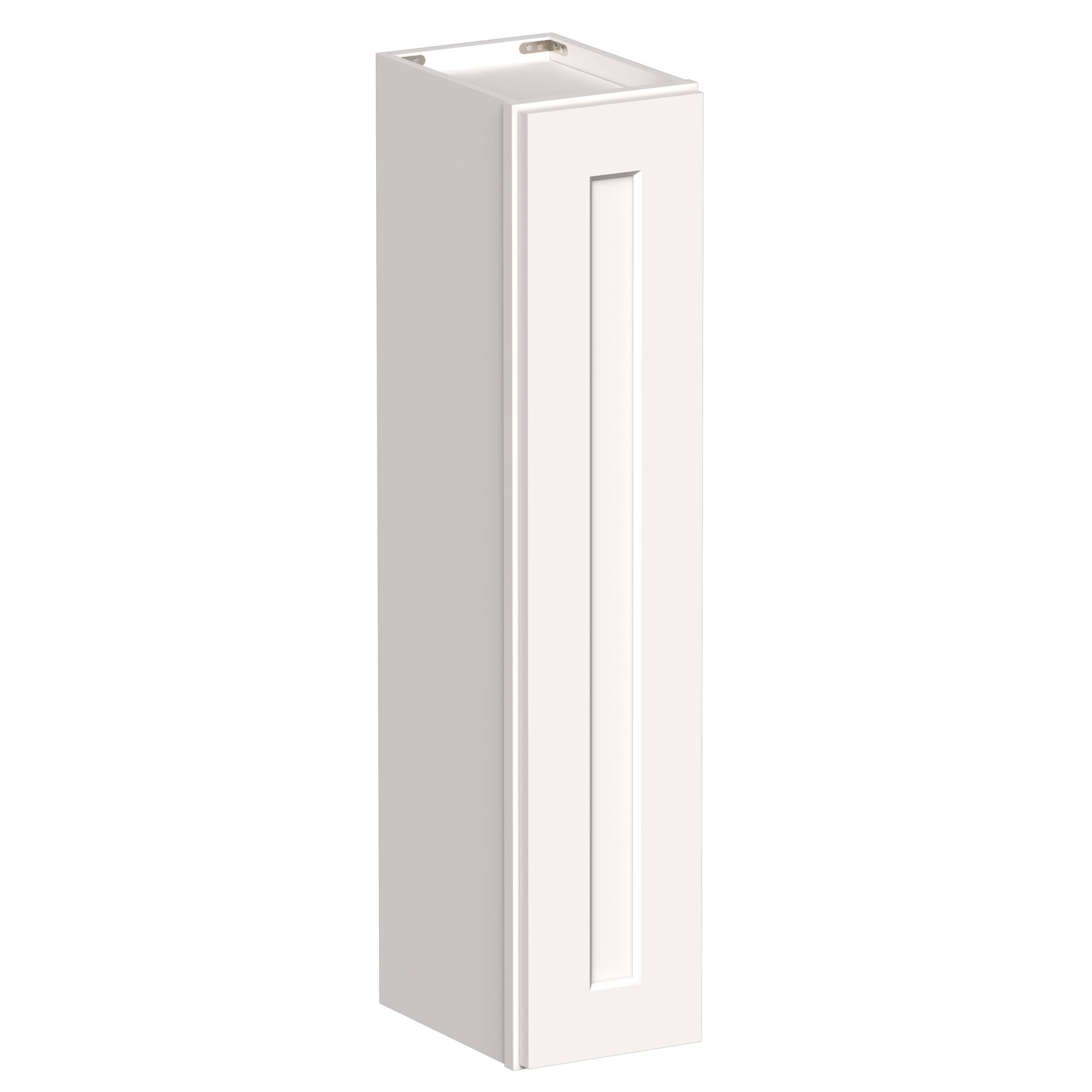 Angle. Boyel Living - 9-in W x 42-in H x 12-in D Shaker RTA Kitchen Wall Cabinet with Soft-Close - White Shaker.