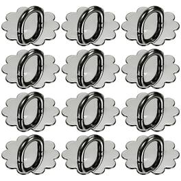 Unique Bargains - Metal Phone Charm Hook 0.9", 12pcs Adhesive Sun Shaped Finger Grip for Smartphones Keychain Tablet Case Accessories - Black