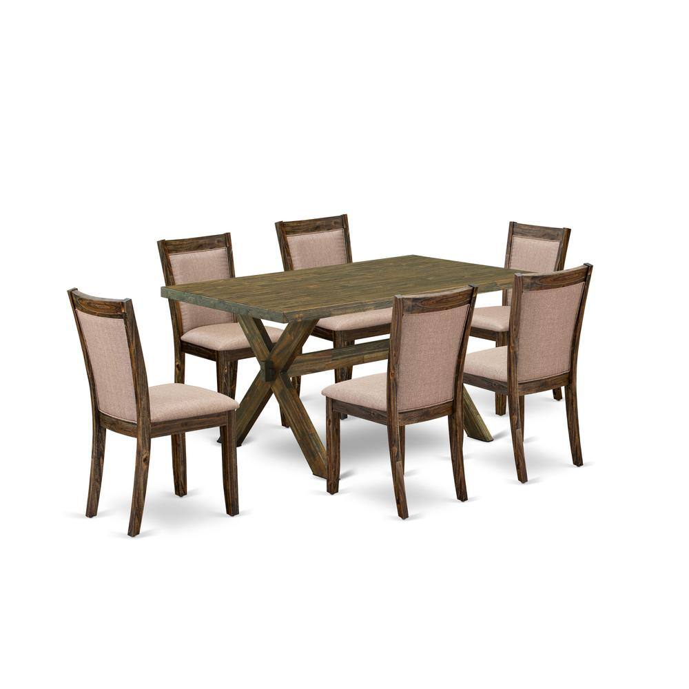 East West Furniture X776MZ716 7 7 Pc Modern Kitchen Dining Set A Dining ...