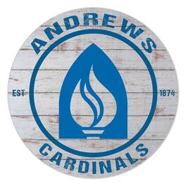 Jardine - Andrews University Cardinals 20'' x 20'' Indoor/Outdoor Weathered Circle Sign - White