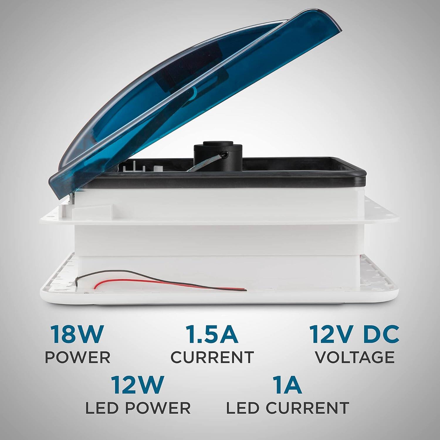 18W POWER
1.5A CURRENT
12V DC VOLTAGE
12W LED POWER
1A LED CURRENT