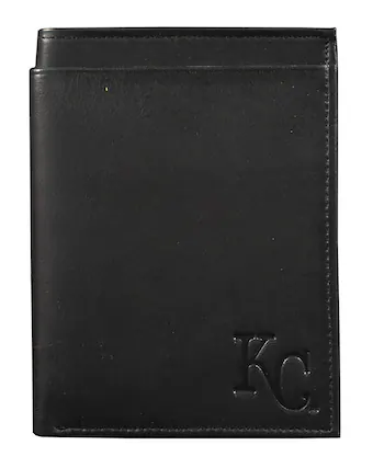 Front. Rico Industries - Kansas City Royals Black Leather RFID Blocking Passport Holder Cover Travel Billfold Wallet for Men & Women - Multi.