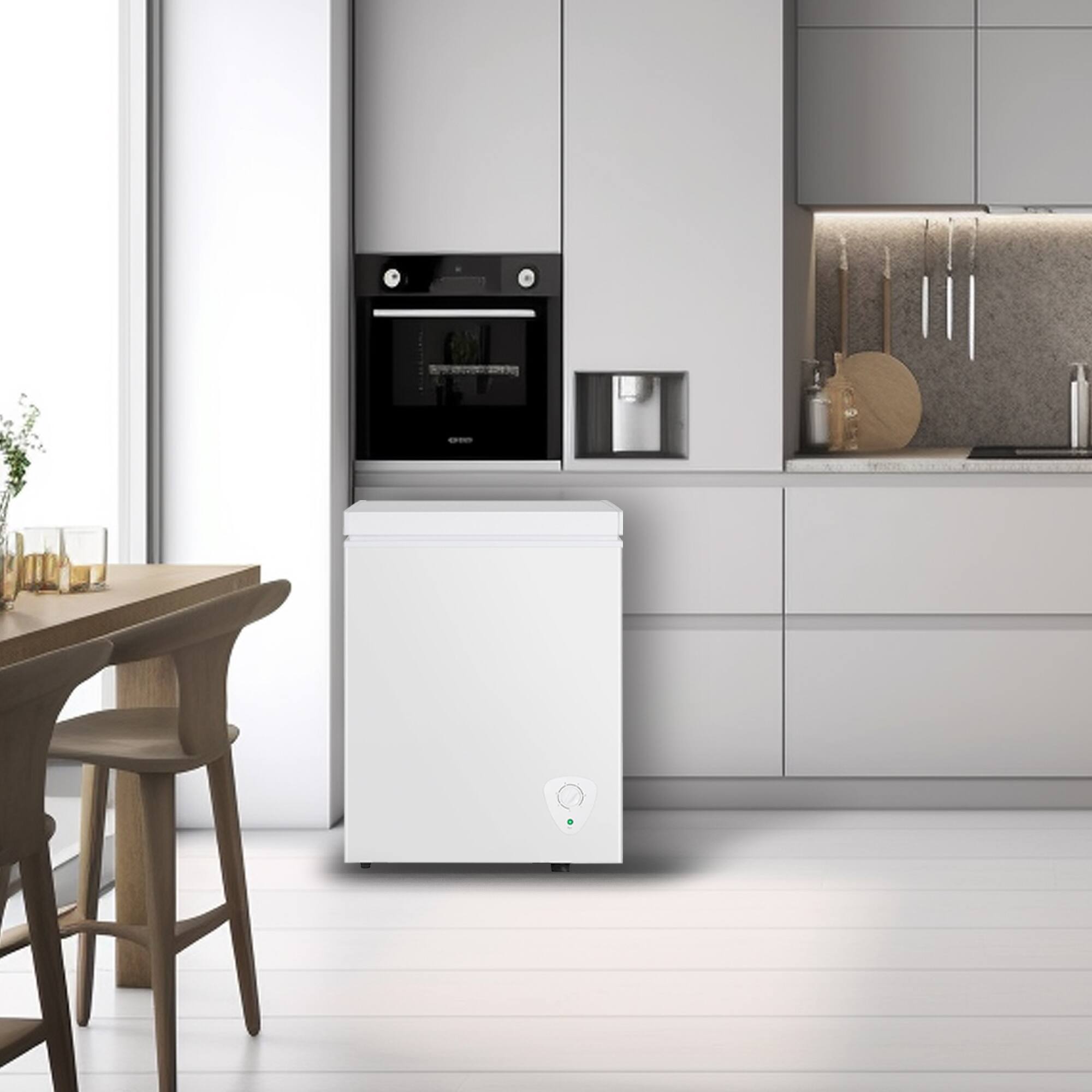 Left. Parrot Uncle - 3.5 Cu. Ft Garage Compact Ready Chest Freezer - White.