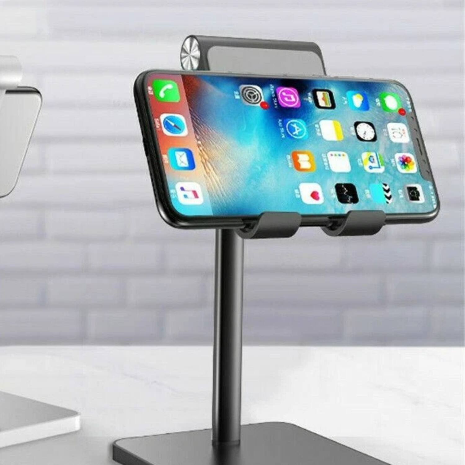 Back. Stock Preferred - Adjustable Universal Tablet & Phone Stand Black - Black.