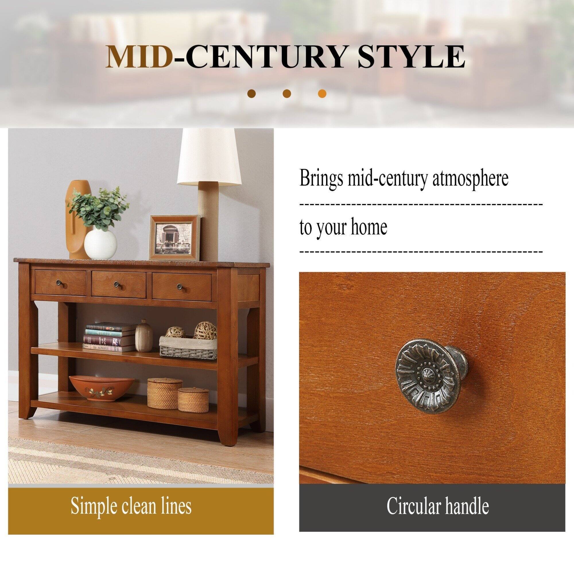 MID-CENTURY STYLE

- Brings mid-century atmosphere to your home

- Simple clean lines

- Circular handle
