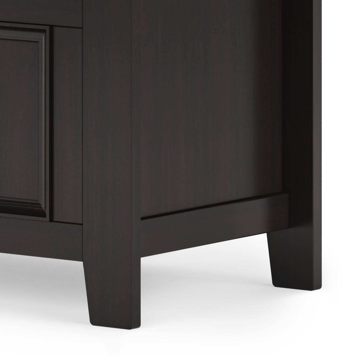 Alt View 8. Simpli Home - Amherst Solid Wood 36 inch Wide Small Storage Bench and 36 inch Wide Storage Cabinet in Hickory Brown - Hickory Brown.