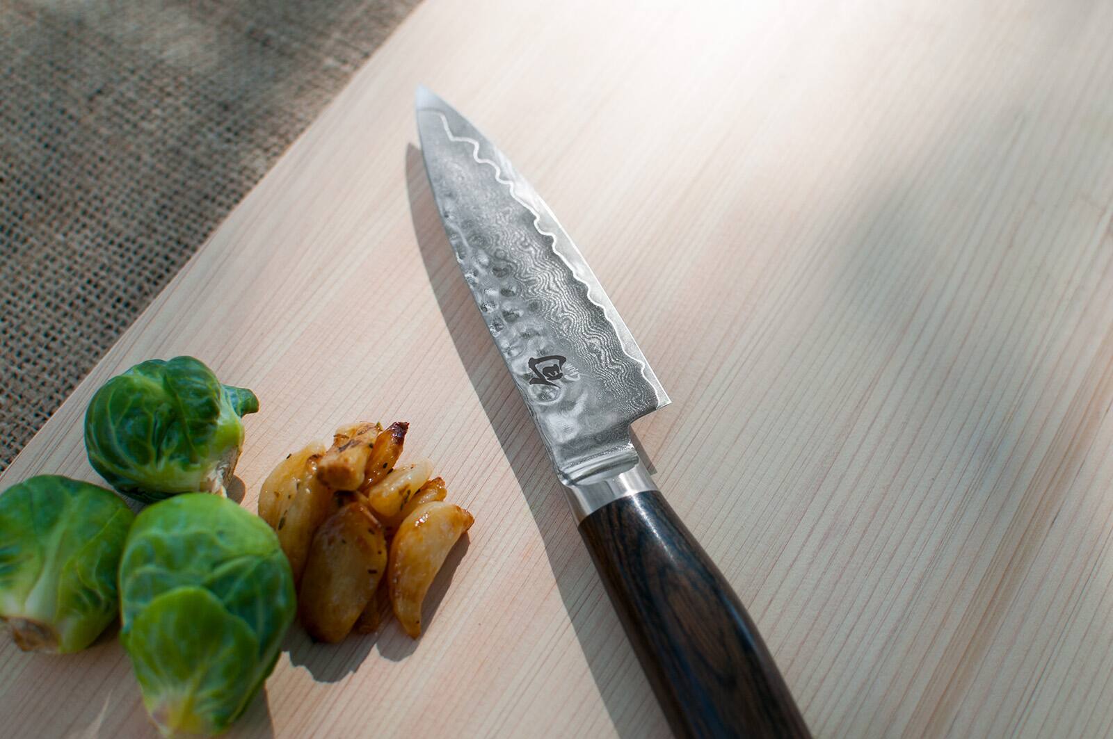 Alt View 2. Shun - Premier Paring Knife, 4 Inch - Brown.
