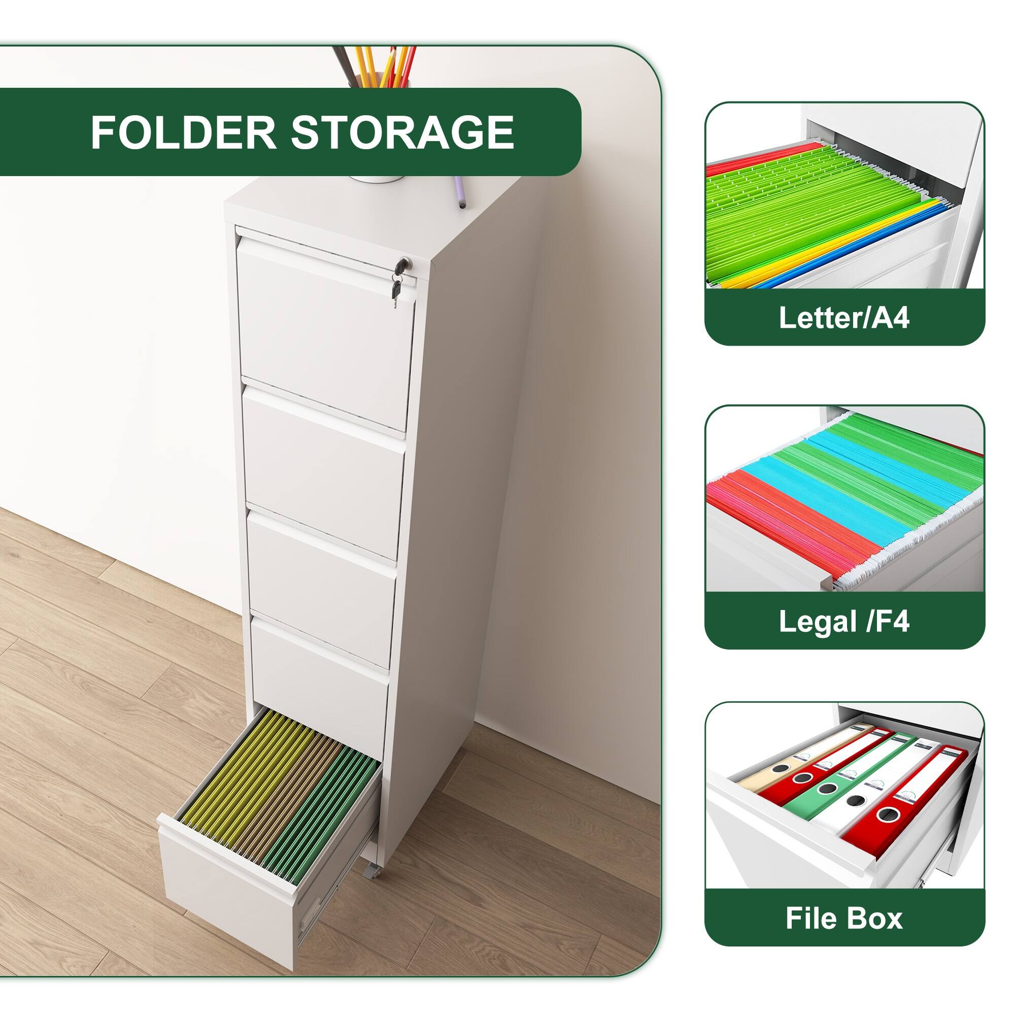 FOLDER STORAGE  
Letter/A4  
Legal /F4  
File Box