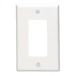 Leviton - 021-80601-W Single-Gang Decora Mini Wallplate - White
