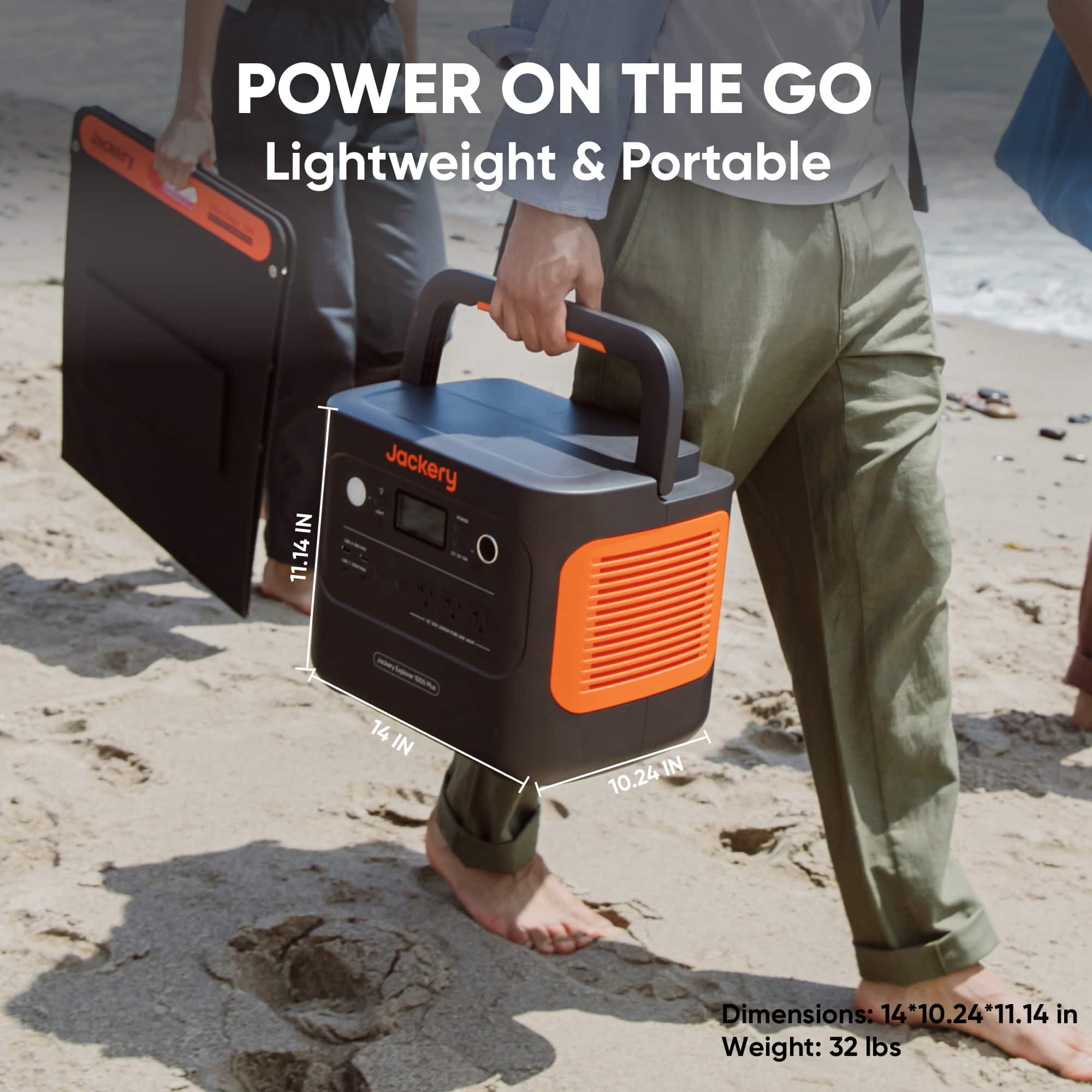 POWER ON THE GO
Lightweight & Portable
Dimensions: 14*10.24*11.14 in
Weight: 32 lbs