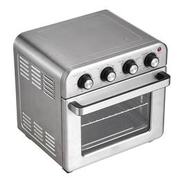 Loheer - Air Fryer Toaster Oven Combo 18L Convection Countertop Oven 1700W with Pizza Pan - Stainless Steel