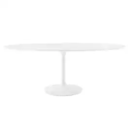Lippa 78" Oval Wood Dining Table by Modway - White