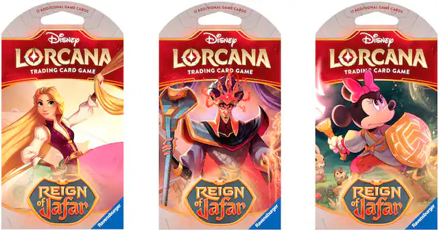 ADDITIONAL GAME 12 CARDS Disney LORCANA TRADING CARD GAME Disney LORCANA TRADING CARD GAME Disney LORCANA TRADING CARD GAME Reign of lafar Ravensburger Reign of lafar Ravensburger Reign of lafar Ravensburger