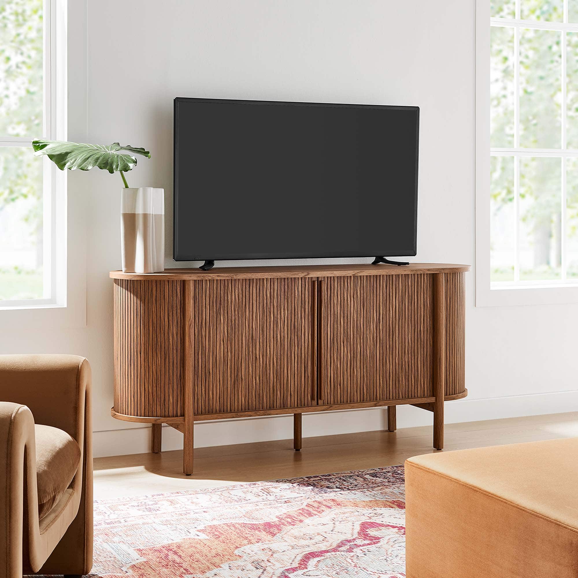 Cadence 63" Curved Sideboard by Modway - Walnut