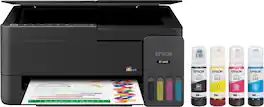 Epson - EcoTank ET-2410 Wireless All-in-One Color Supertank Inkjet Printer - Black