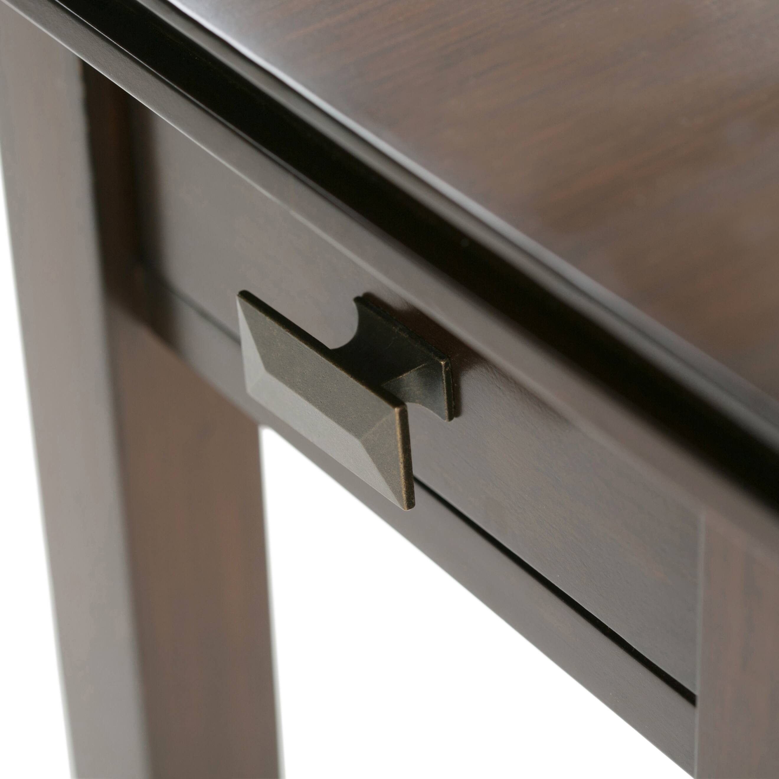 Alt View 1. Simpli Home - Artisan 14 inch Narrow Side Table (Set of 2) - Russet Brown.