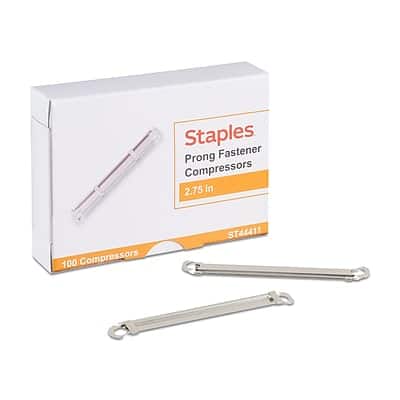 "Staples - Prong Fastener Compressors, 2.75""W, 100/Pack - Silver" price history on PriceWatchPro