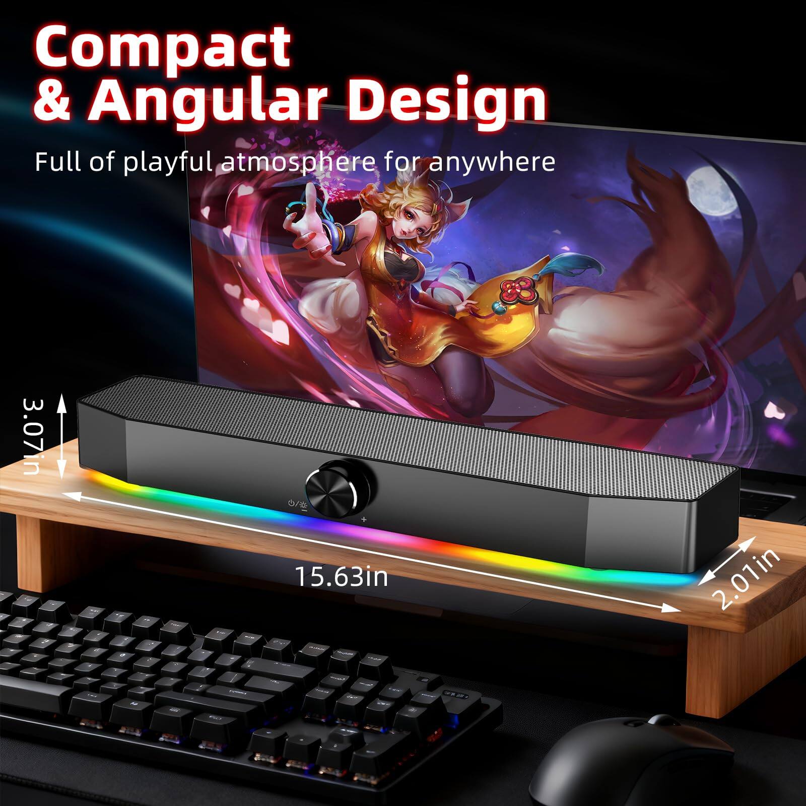 Compact & Angular Design  
Full of playful atmosphere for anywhere  

3.07in  
15.63in  
2.01in