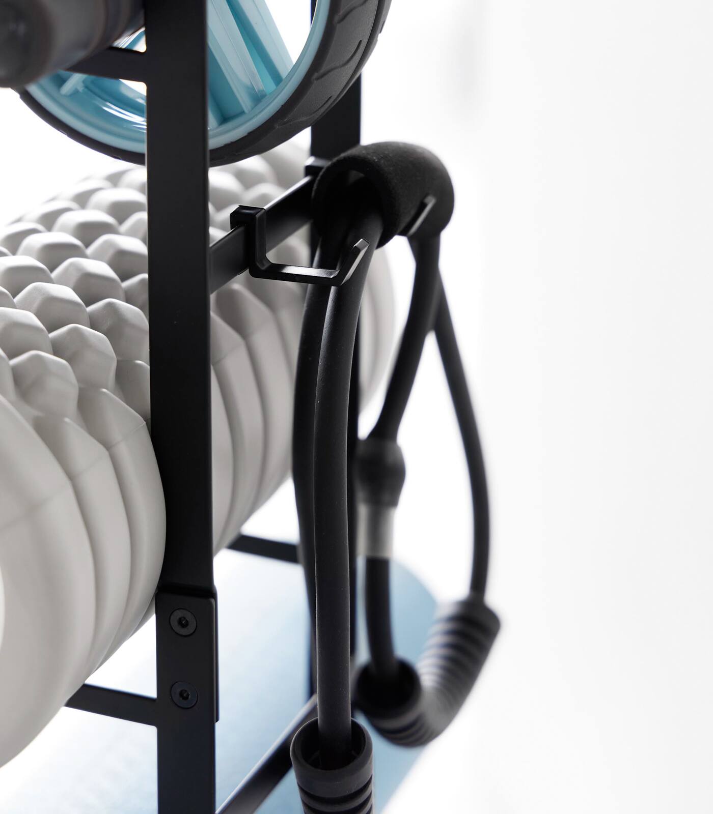 Alt View 1. Yamazaki Home - Fitness Equipment Storage Rack - Black.