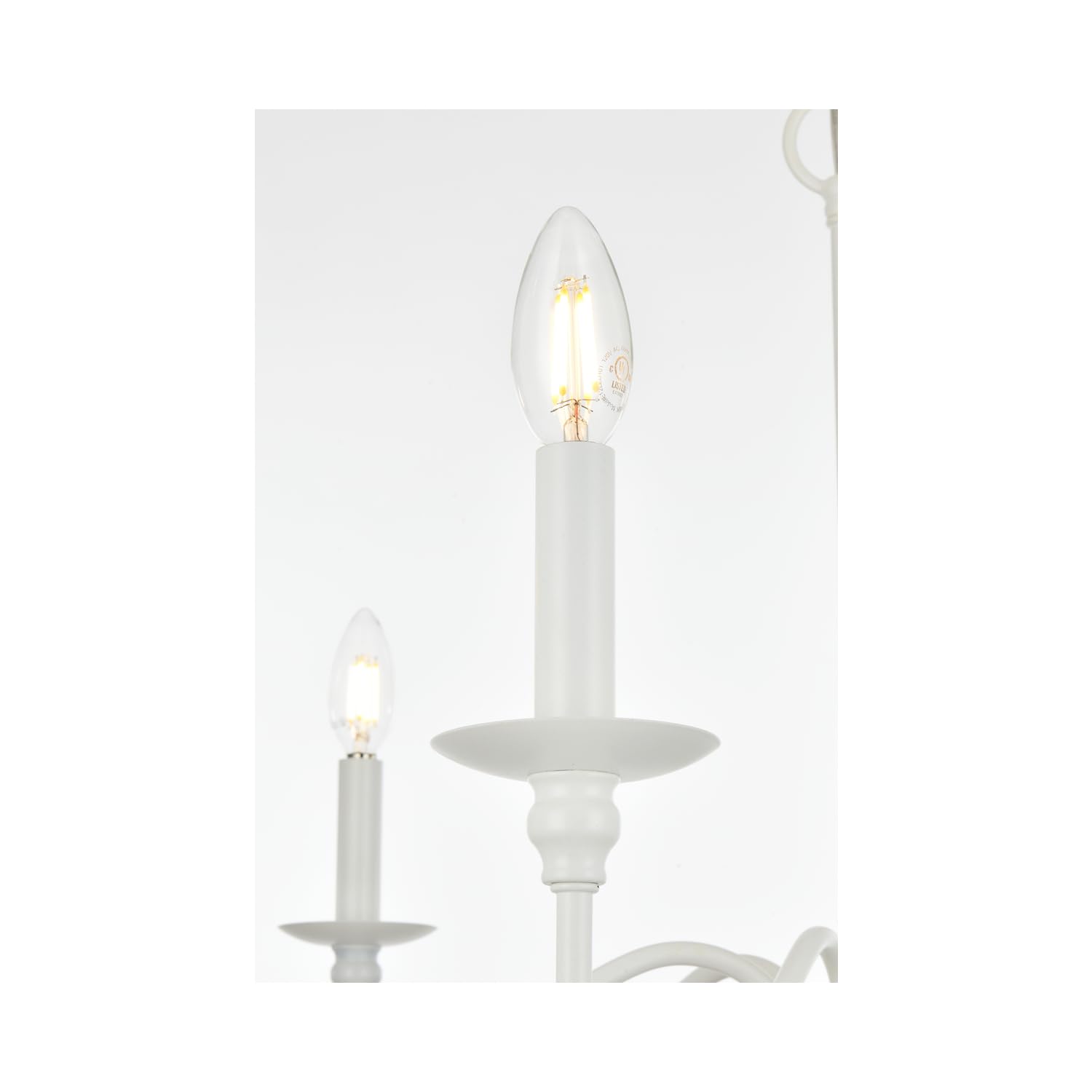 Back. Living District - Rohan 36 inch chandelier in White - White.