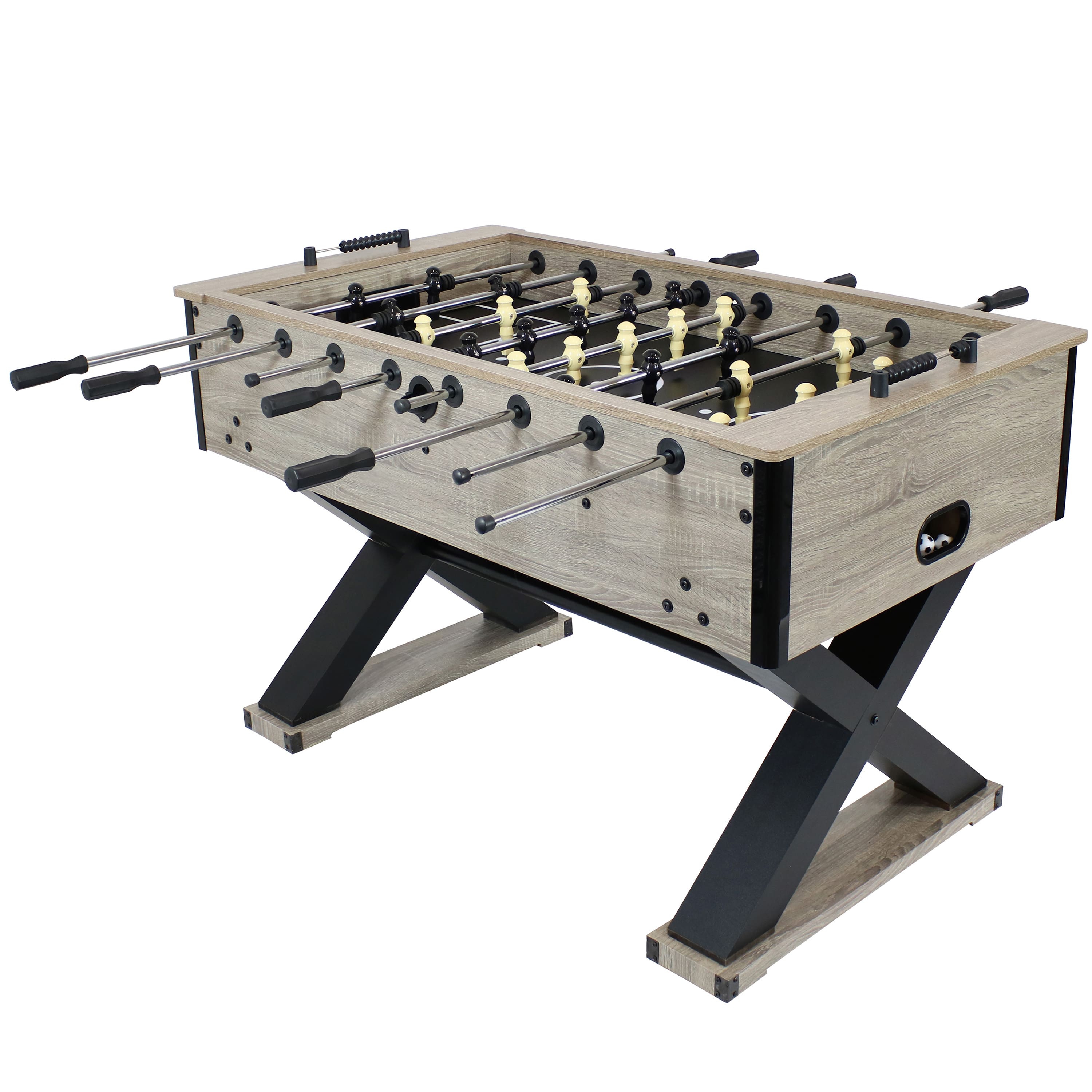 Sunnydaze - Delano 54.5 in Foosball Table with Distressed Wood Look - Gray