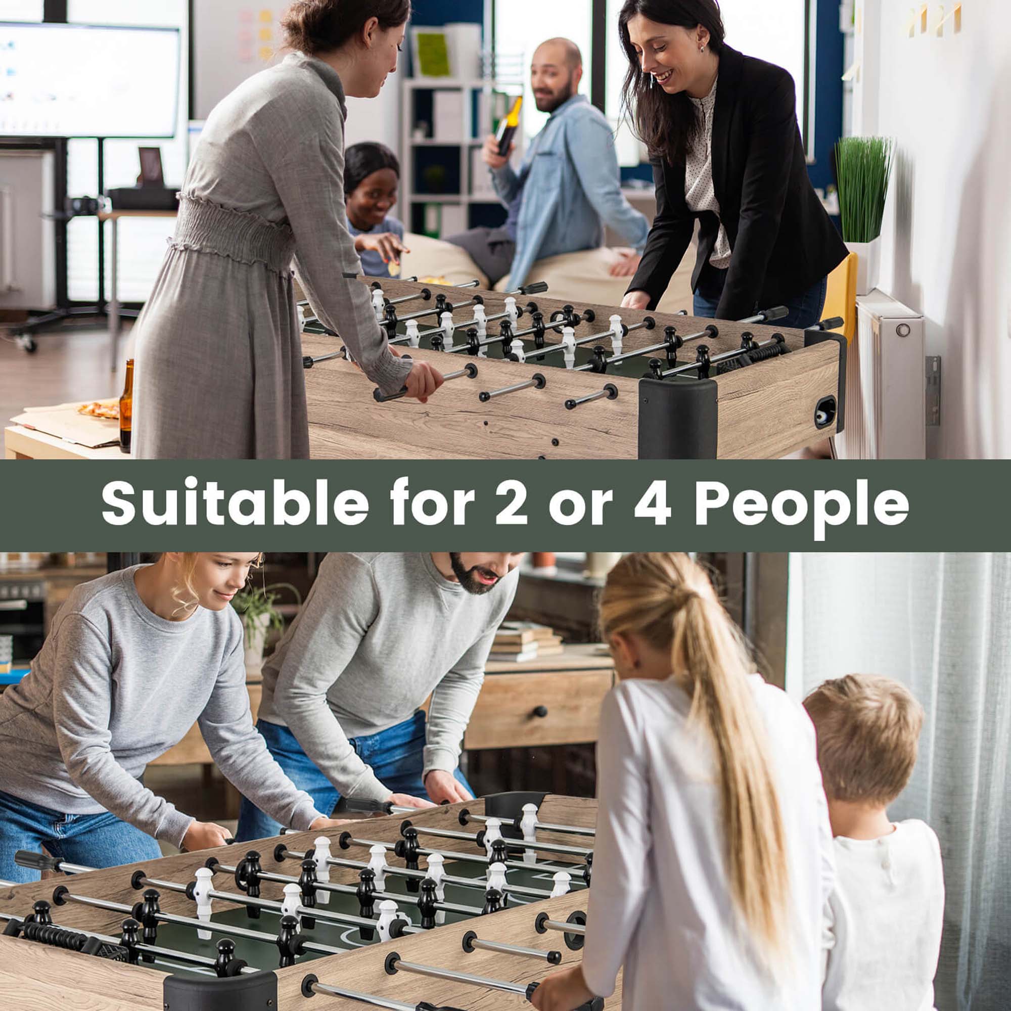 Suitable for 2 or 4 people.