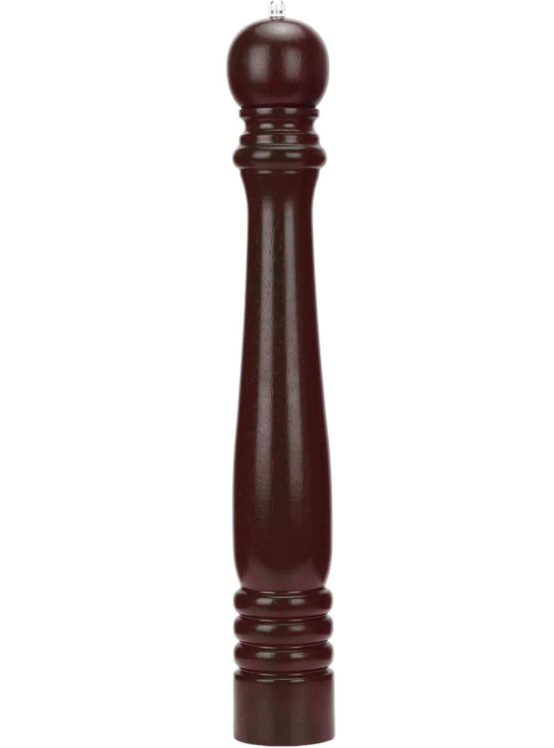 FINEAK - 20 in. Manual Salt and Pepper Mill Walnut with Stainless Steel Grinder - Black