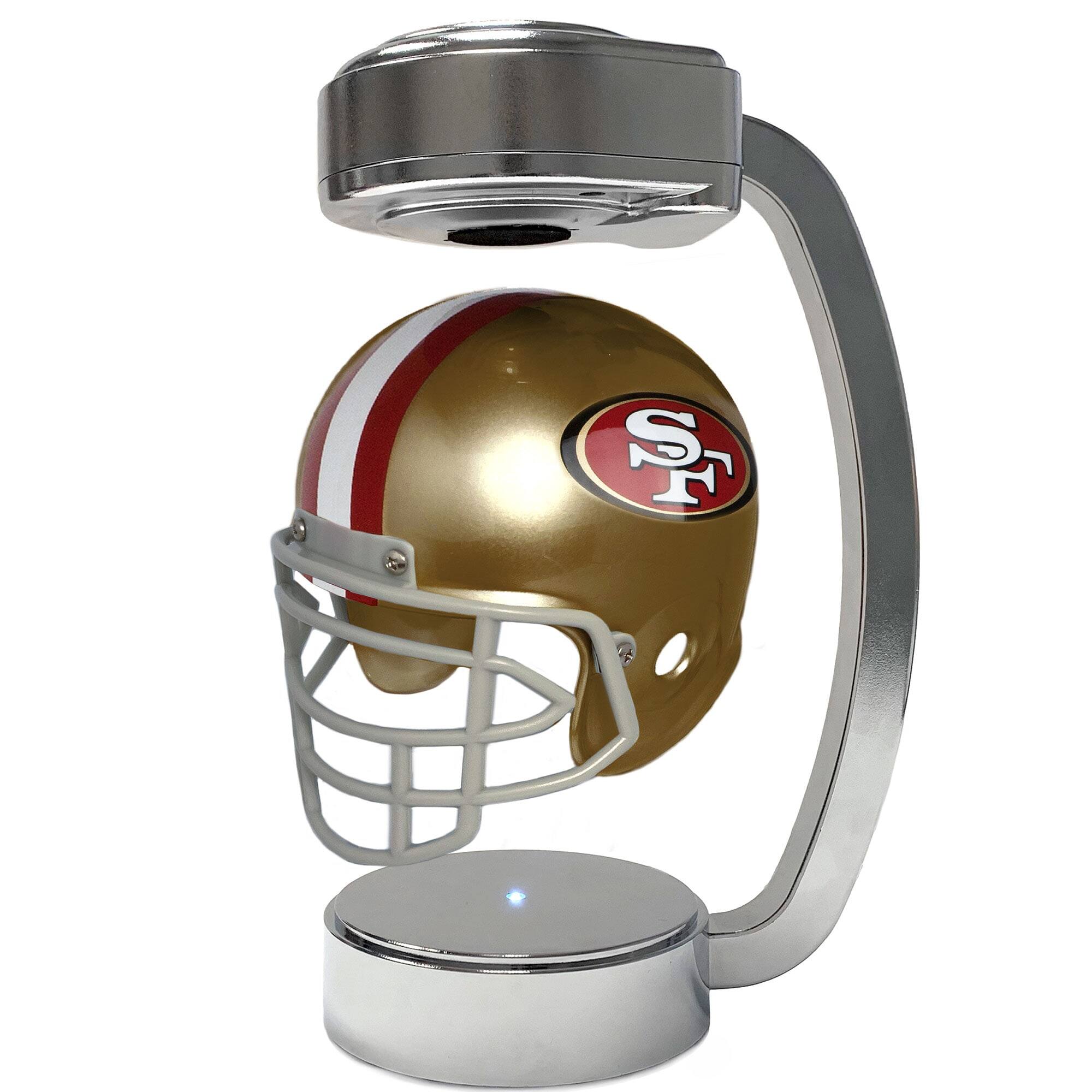 Front. Pegasus - San Francisco 49ers Chrome Base Mini Hover Helmet - Gold.