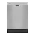Whirlpool - 24 inch Front Control Built-In Dishwasher with Boost Cycle and 57 dBA - Stainless Steel