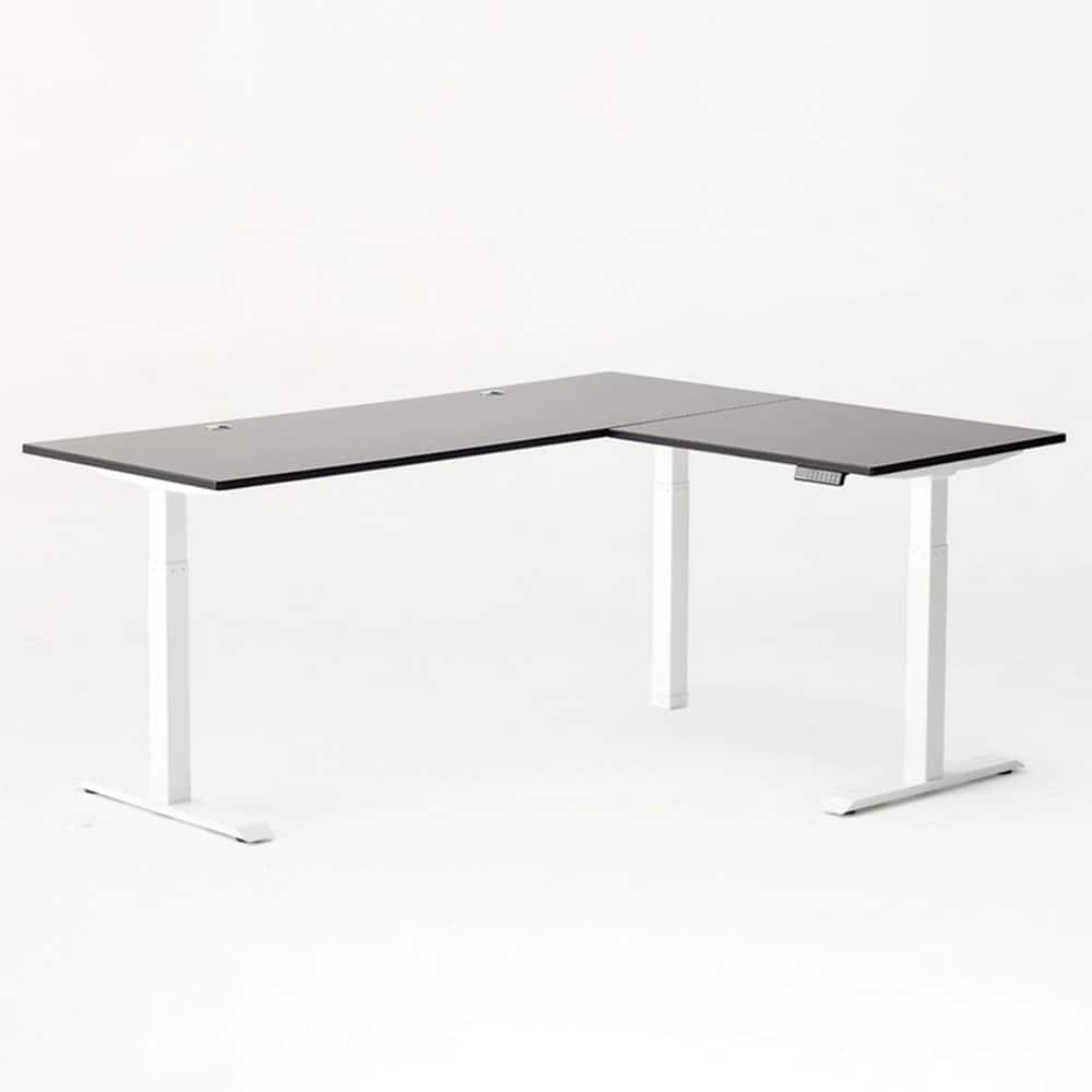 Autonomous - SmartDesk 2 L-Shaped Standing Desk Triple Motor 77 x 64 - White-Black