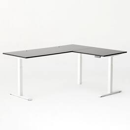 Autonomous - Desk 2 L-Shaped Standing Desk Triple Motor 77 x 64 - White-Black